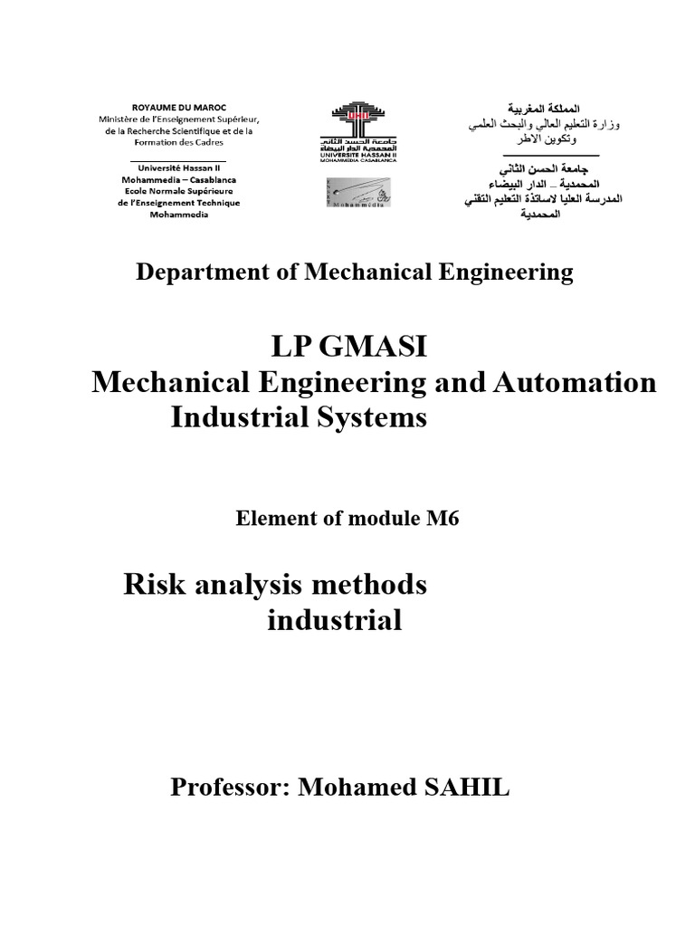 Industrial Risk Analysis Methods Guide | PDF | Risk | Risk Management