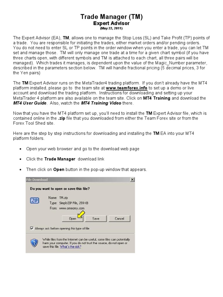 TM Expert Advisor Setup Guide | PDF | System Software | Computing