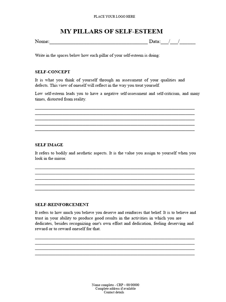 MY PILLARS OF SELF-ESTEEM | PDF | Self Esteem | Self Concept