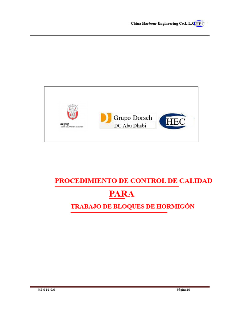 Control de Calidad en Bloques de Hormigón | PDF | pared | Albañilería