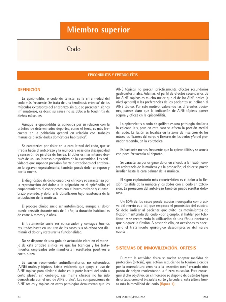 Epicondilitis y Epitrocleitis | PDF | Sistema musculoesquelético | Medicina