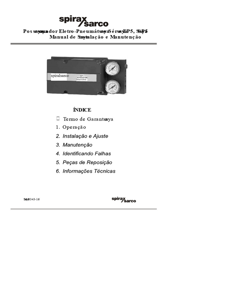 Posisioner Elektro-Pneumatik Seri EP5, IsP5-Panduan Instalasi Dan ...