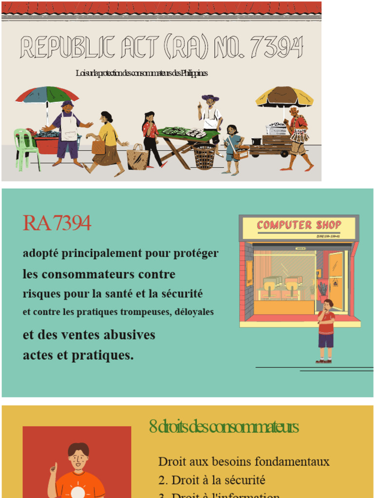 Loi RA 7394 : Protection des consommateurs aux Philippines | PDF ...