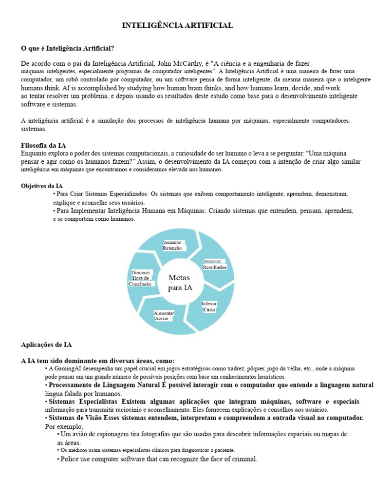 Entendendo a Inteligência Artificial | PDF | Inteligência artificial ...