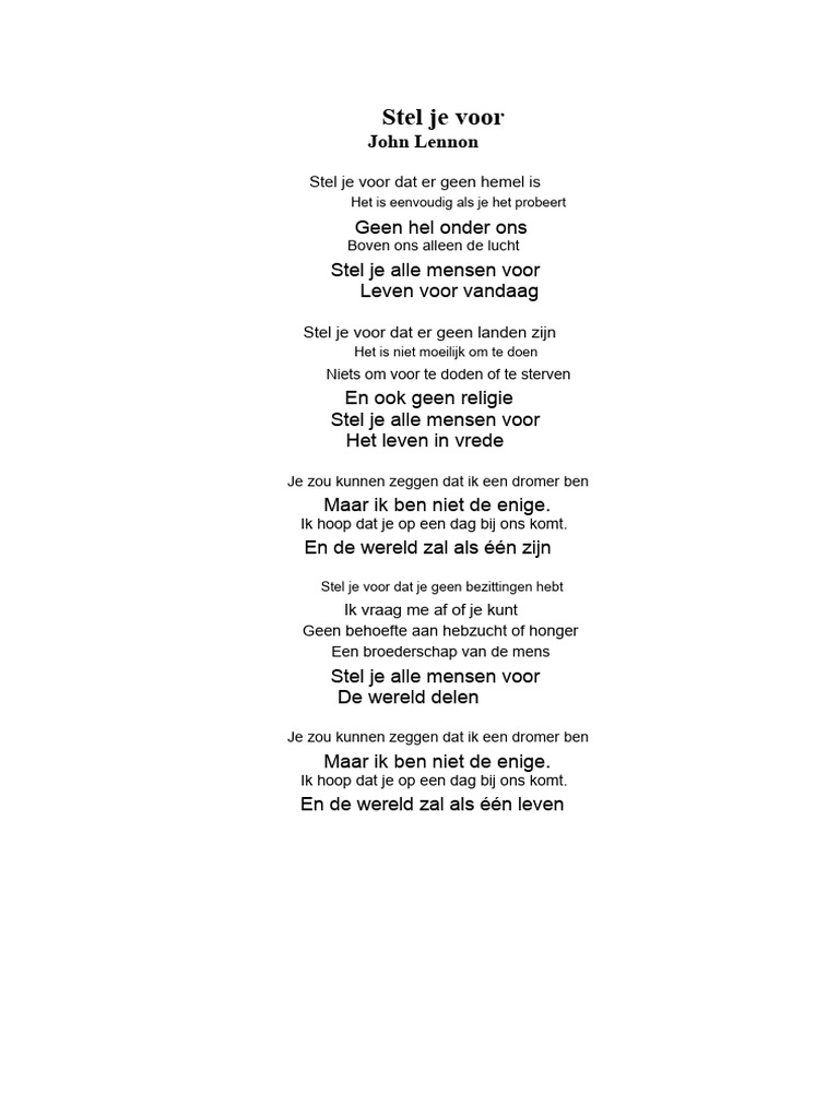 Stel Je Voor | PDF