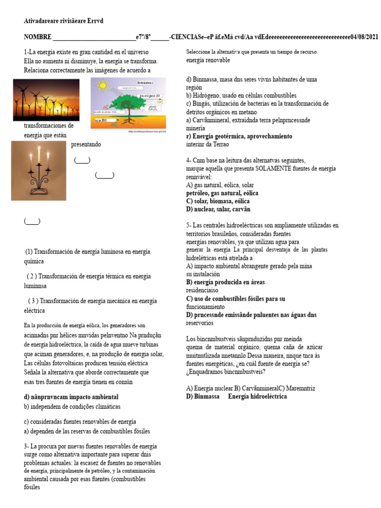 Fuentes de Energía Renovable en Brasil | PDF | Energía renovable ...