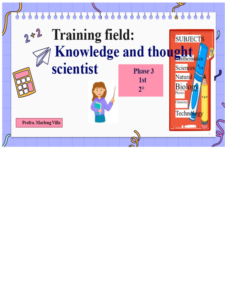TRAINING FIELD KNOWLEDGE AND SCIENTIFIC THINKING PHASE 3 | PDF ...