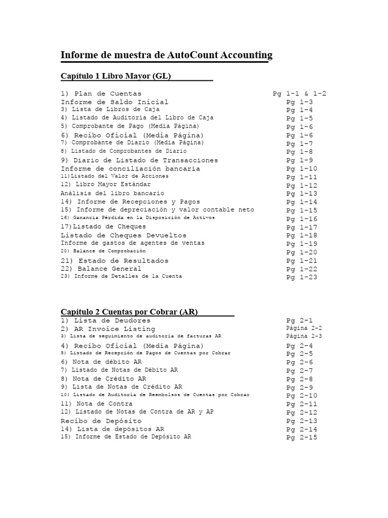 Informe Completo de AutoCount Accounting | PDF | Contabilidad ...