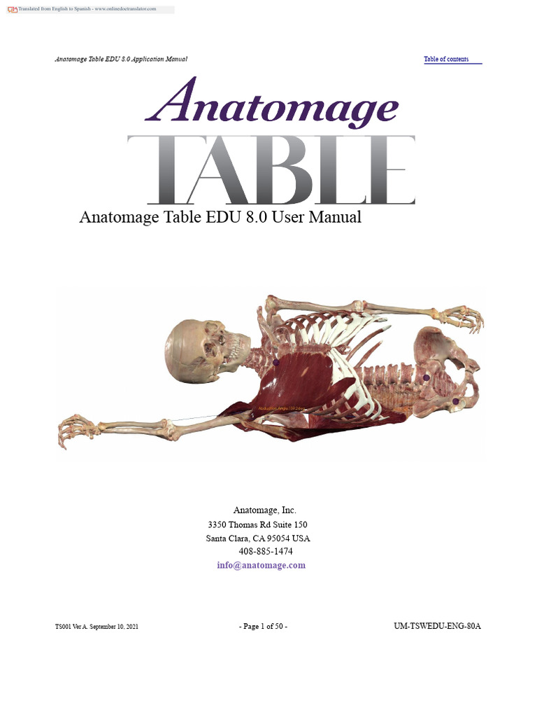 Anatomage Table EDU 8.0 Manual | PDF | Computer File | Icon (Computing)