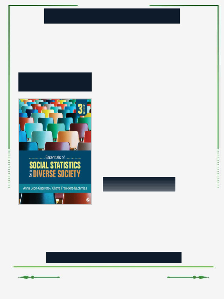 Essentials of Social Statistics For A Diverse Society (Third Edition