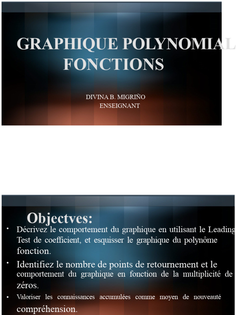 Analyse des Graphiques Polynomiaux | PDF | Zéro d'une fonction | Polynôme