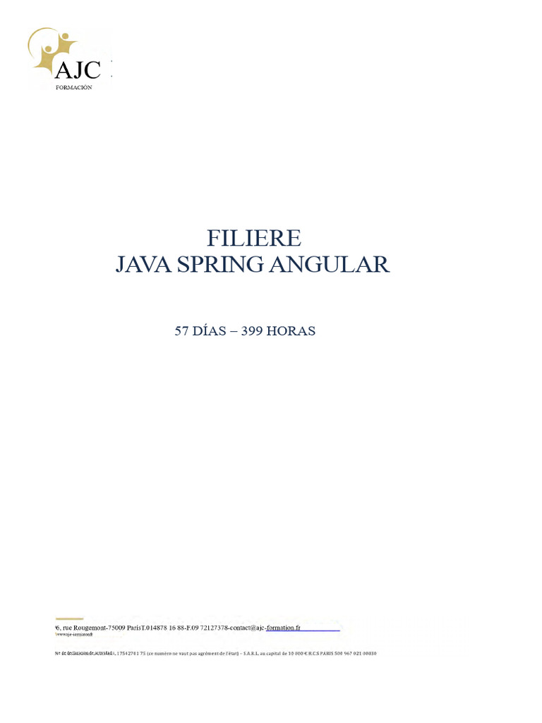 Curso Java Spring Angular: 57 Días de Formación | PDF | Java (lenguaje ...