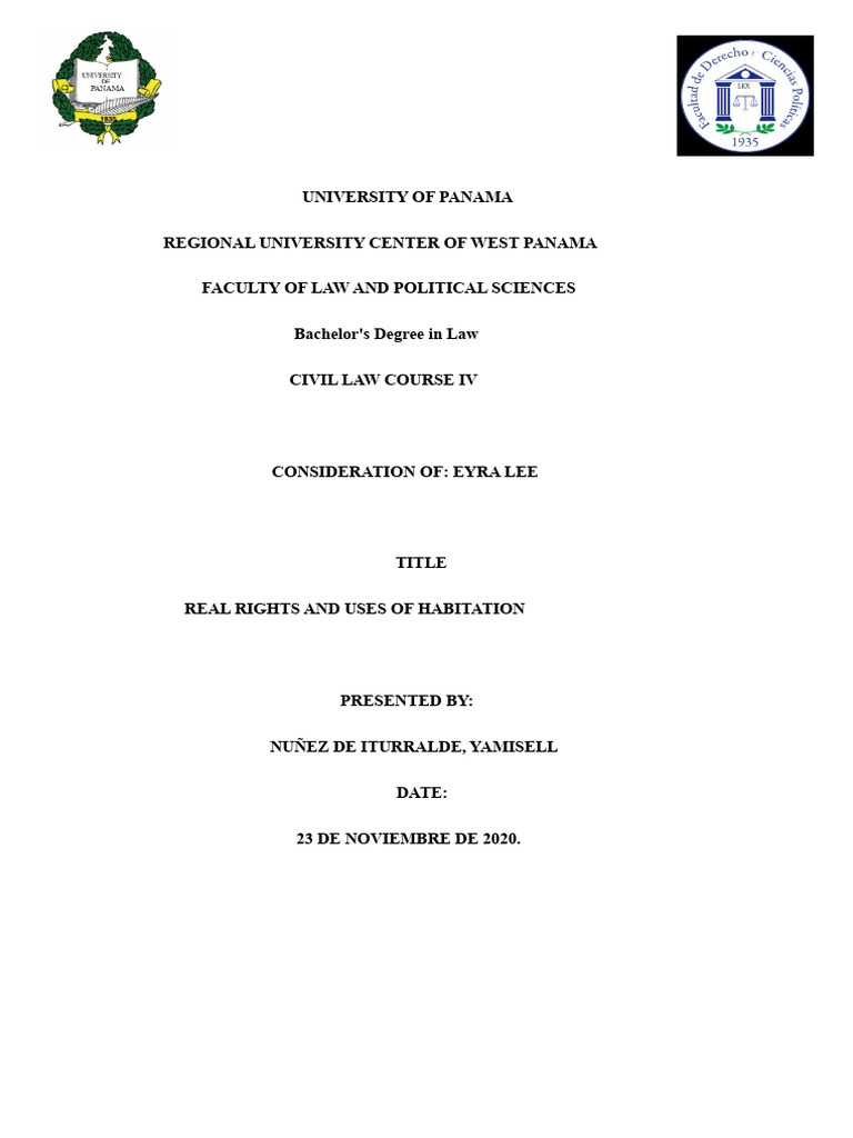Real Rights: Use and Habitation Explained | PDF | Property | Justice