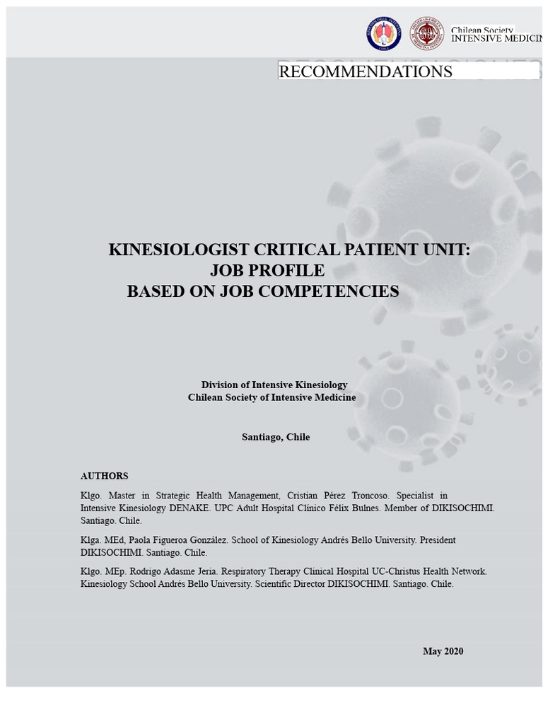 Profile Position Kinesiologist UPC | PDF | Intensive Care Medicine ...