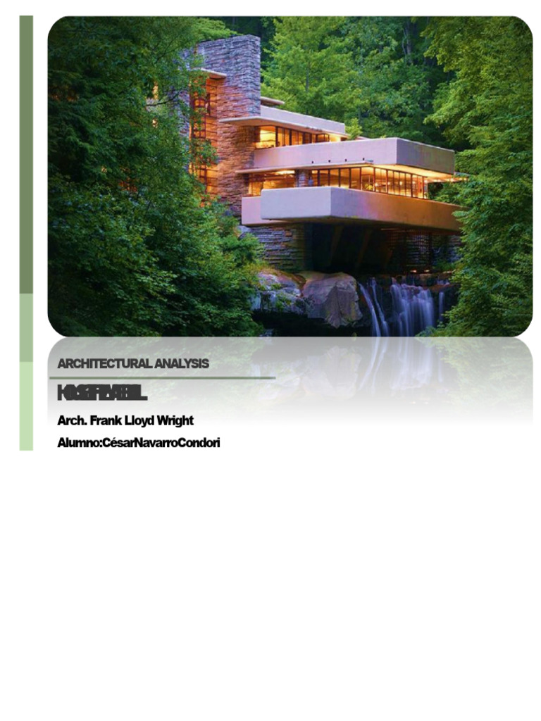 Architectural Analysis of Fallingwater | PDF | Architectural Design ...