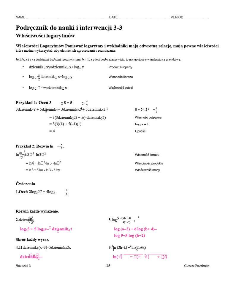 Lekcja 3.3 Przewodnik Do Nauki | PDF