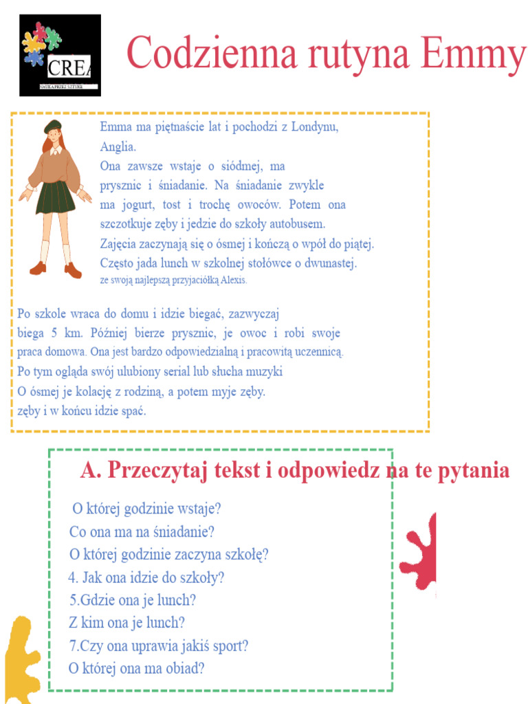 Codzienna rutyna Emmy | PDF