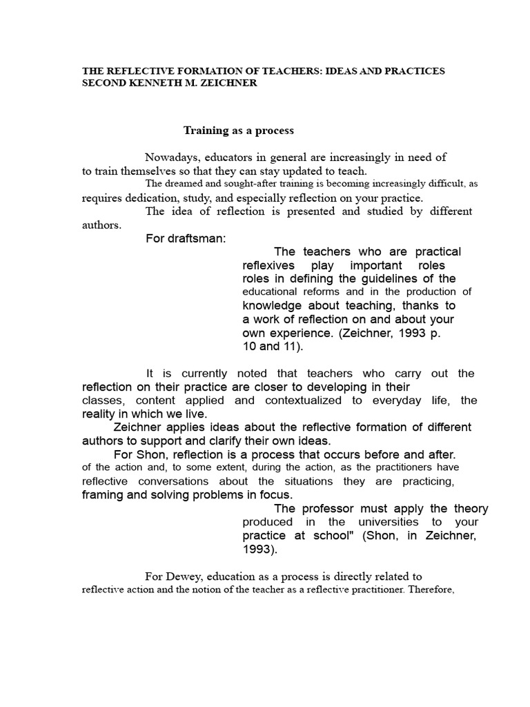 Reflective Teacher Training Practices | PDF | Constructivism ...