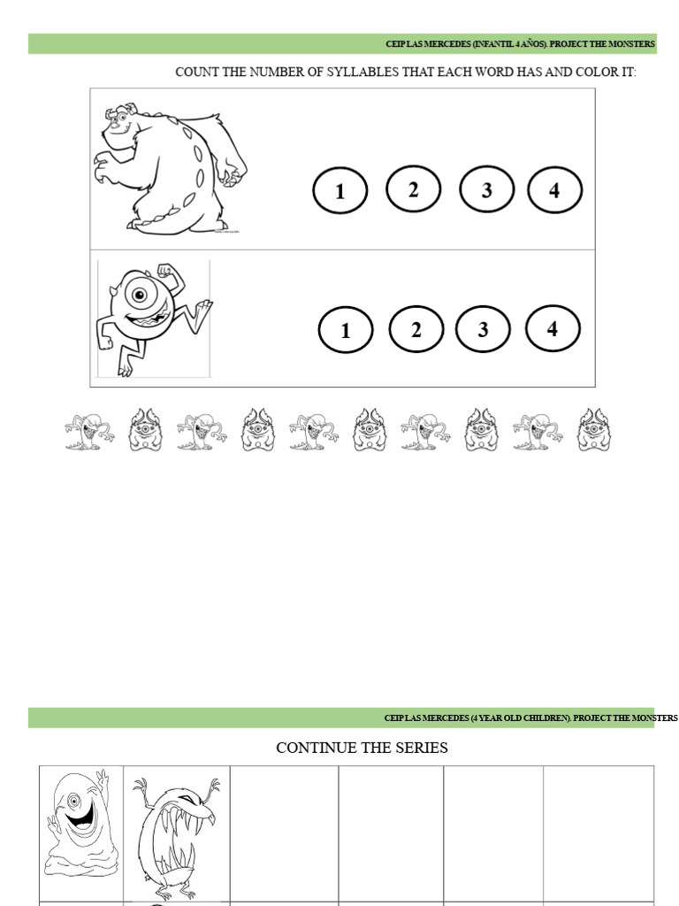 Project 4 Years. The Monsters | PDF | Youth | Human Development