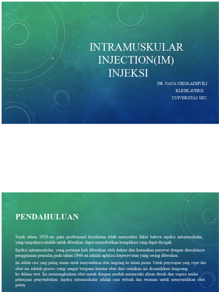 Panduan Injeksi Intramuskular yang Aman | PDF