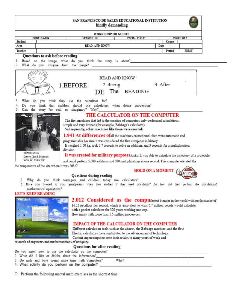 read and know about technology and computer science 3rd | PDF ...