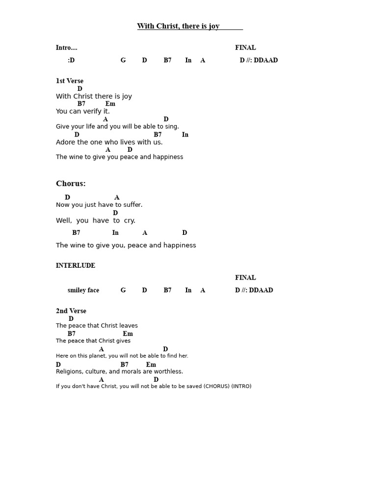 With Christ There Is Joy | PDF