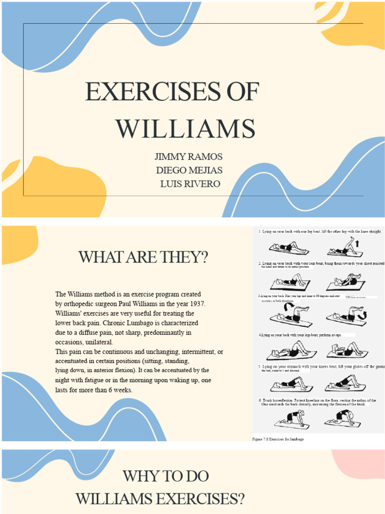 Williams Exercises for Lower Back Pain | PDF | Back Pain | Low Back Pain