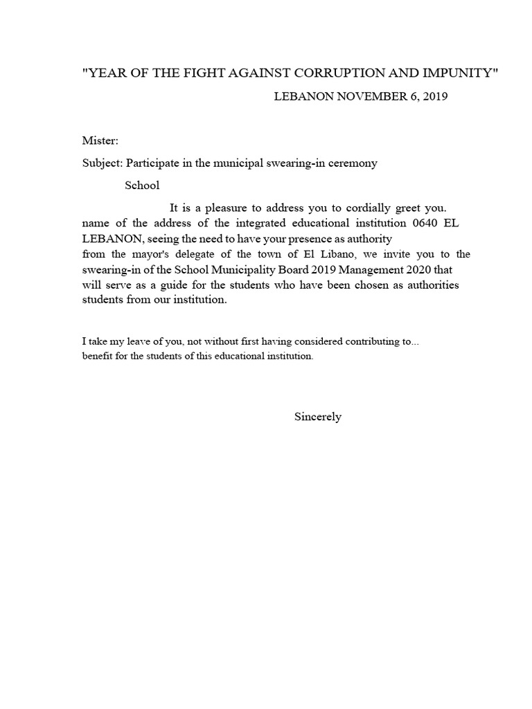 invitation to swearing-in.docx | PDF