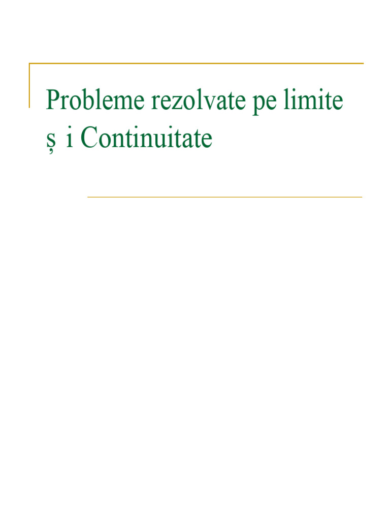 Probleme Cu Limite | PDF