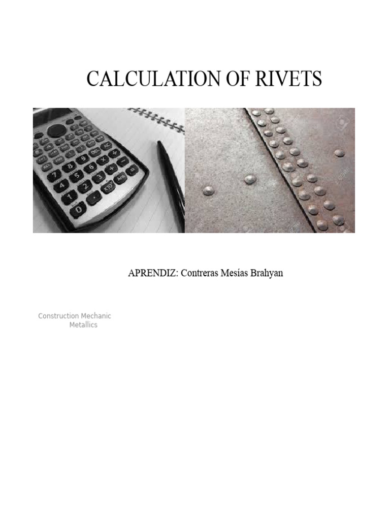 Rivet Shear Force Calculations Guide | PDF