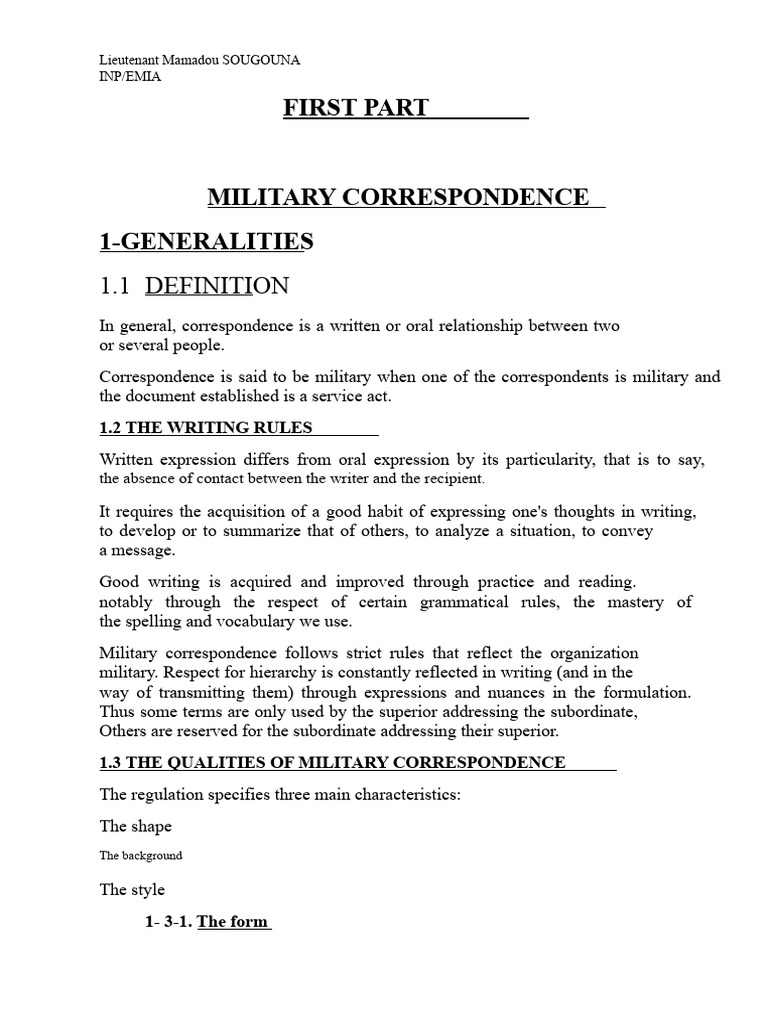 Military Correspondence Guidelines | PDF | Hierarchy | Pension