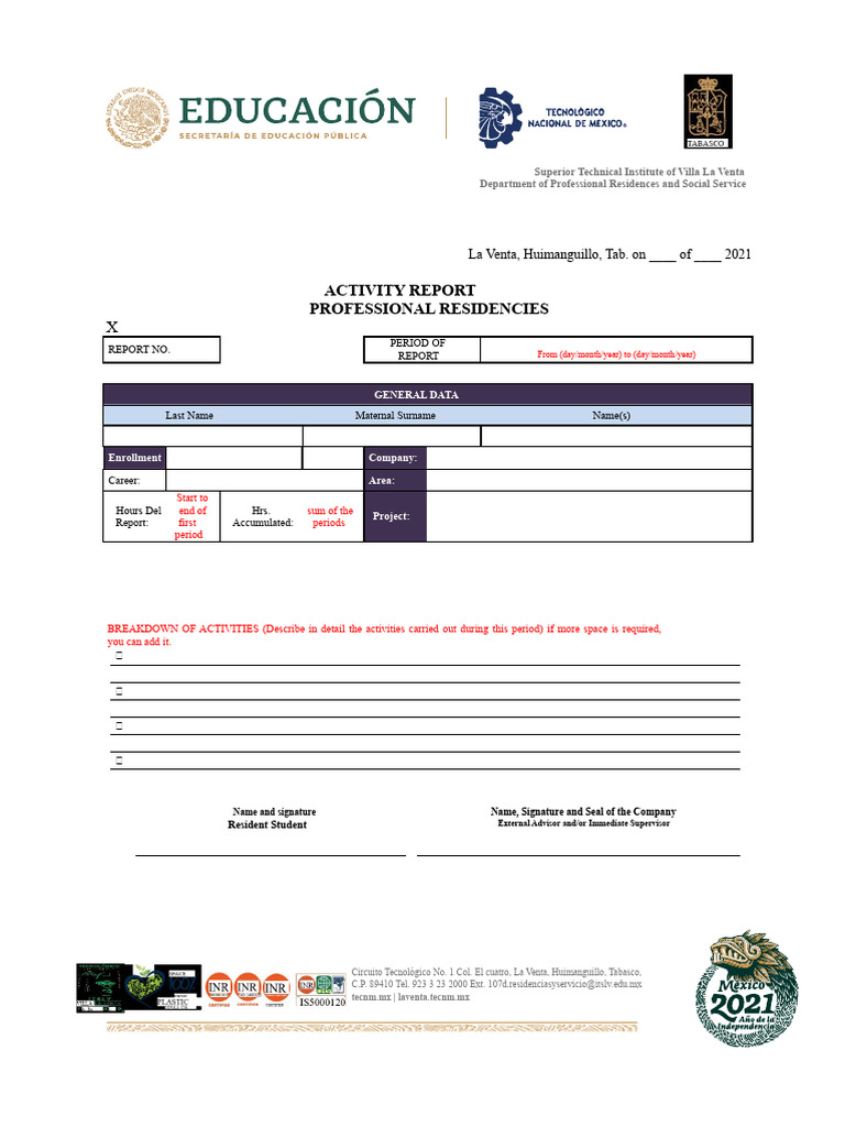Format of Report or External Advisory | PDF