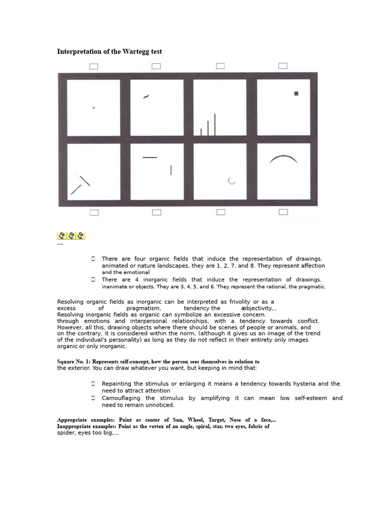 Understanding the Wartegg Test Interpretations | PDF | Shyness | Psychology
