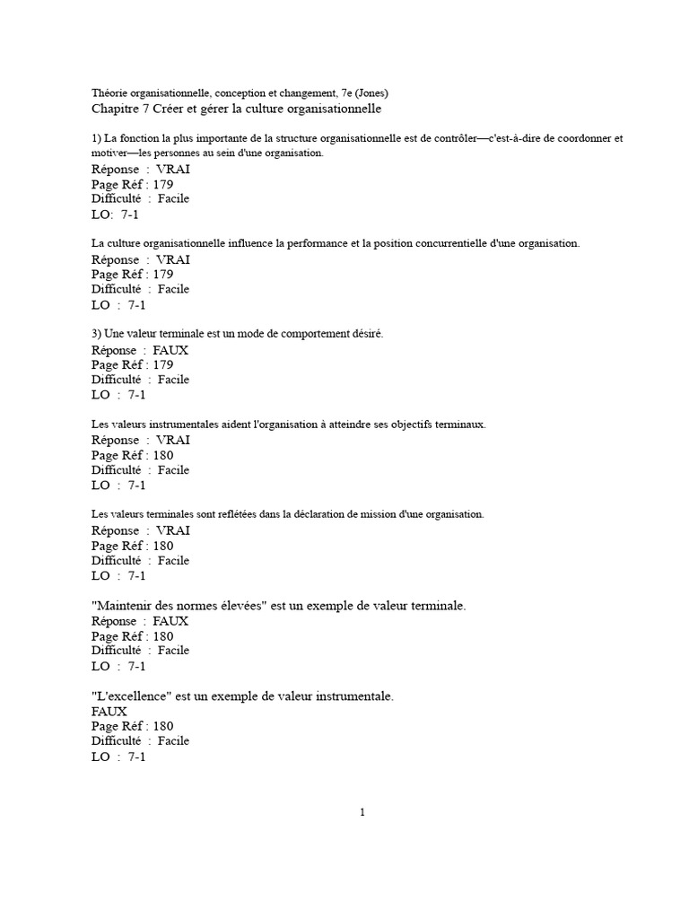 Gérer la culture organisationnelle efficacement | PDF | Responsabilité ...