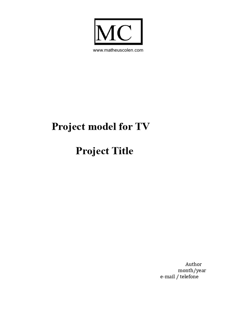 Project Model for TV | PDF