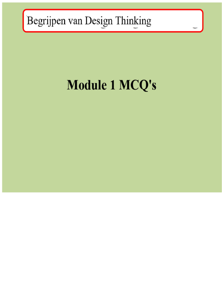 Module 1 MCQ's.pptx (1) (2) | PDF