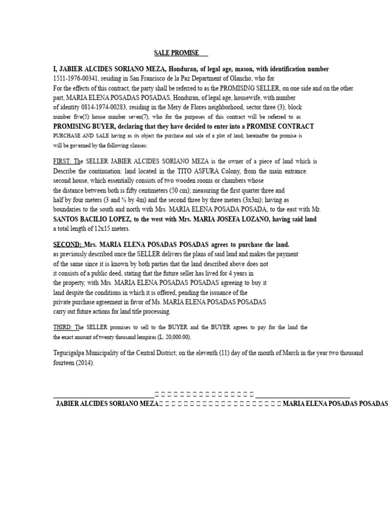 SALE PROMISE | PDF | Business Law | Common Law