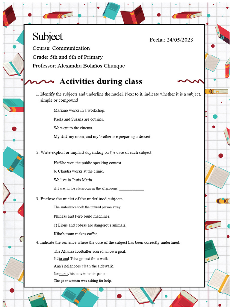 Communication Course Activities for Grades 5-6 | PDF | Semantic Units ...