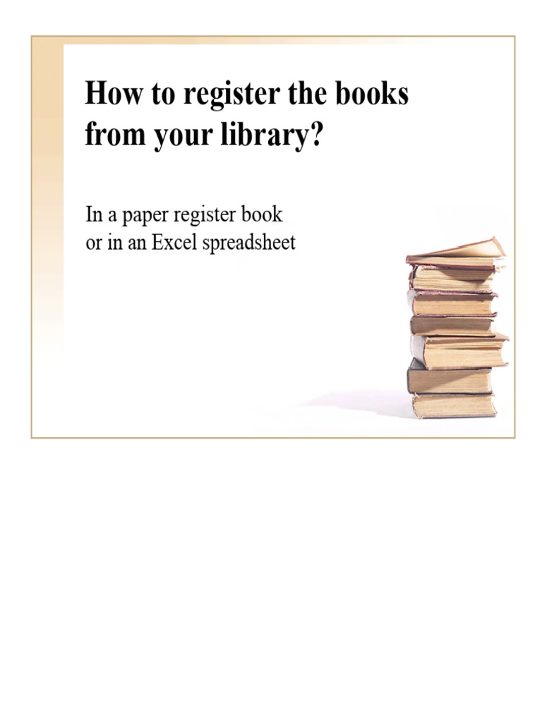 Library Book Registration Guide | PDF | Science | Liberal Arts Education