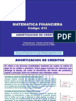 Amortización de Créditos, Cuota Nivelada