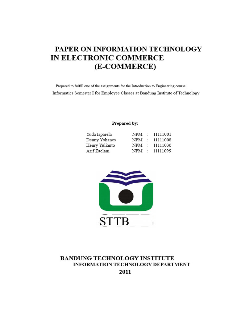 Information Technology in E-Commerce | PDF | E Commerce | Online Shopping