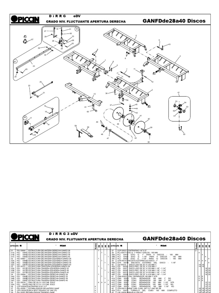 Componentes para Estructuras GANF 28-40 | PDF