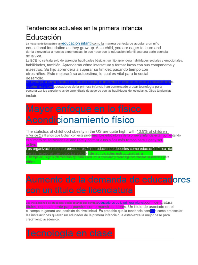 Tendencias en Educación Infantil 2023 | PDF | Educación de la primera ...