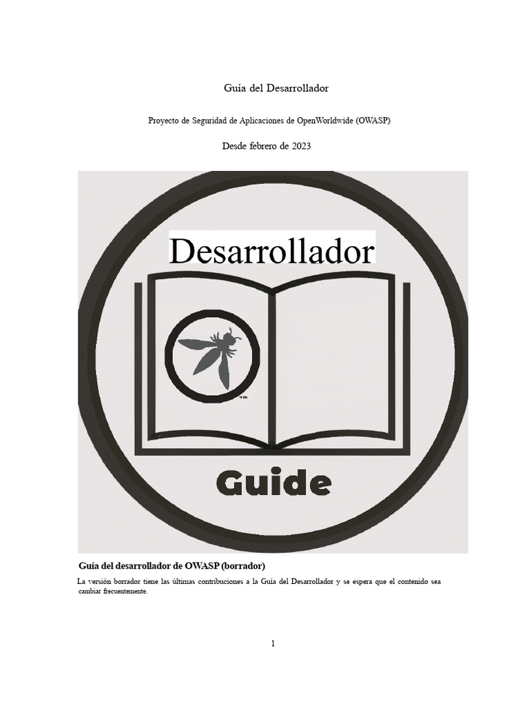 Guía de Seguridad para Desarrolladores OWASP | PDF | Cifrado | Clave ...