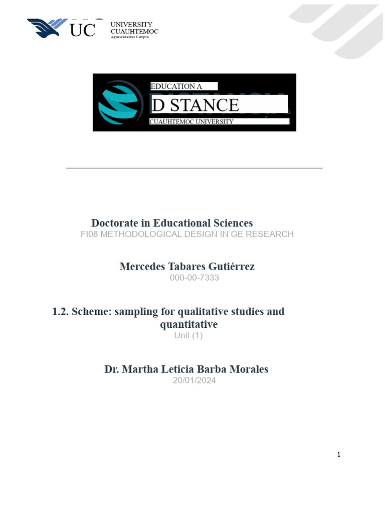 Sampling Methods in Research Studies | PDF | Quantitative Research ...