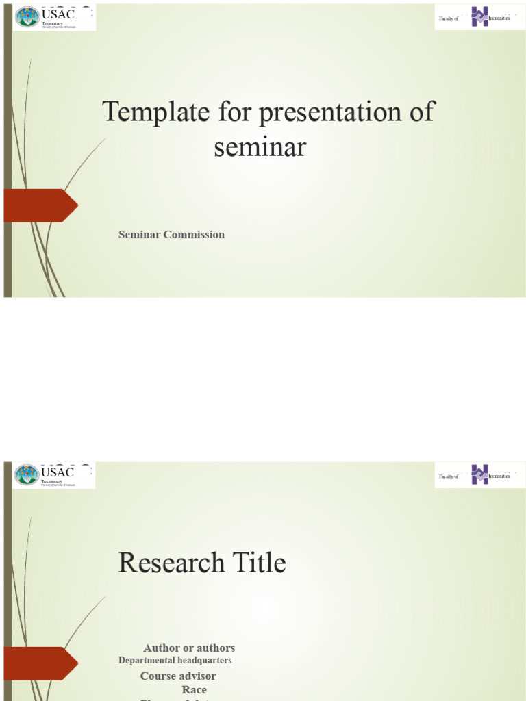 TEMPLATE For Seminar Presentation | PDF