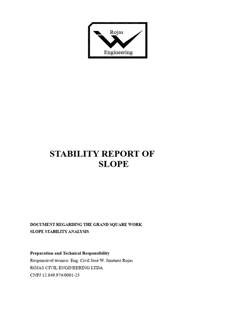 Slope Stability Analysis Report | PDF | Geotechnical Engineering | Soil