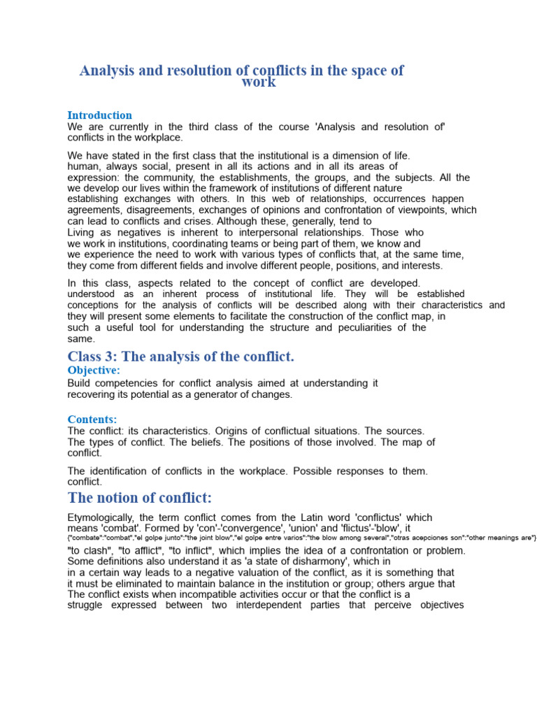 Workplace Conflict Analysis Techniques | PDF | Learning | Value (Ethics)