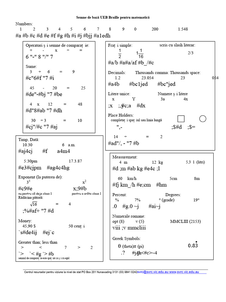 Braille CSuebmath PDF | PDF