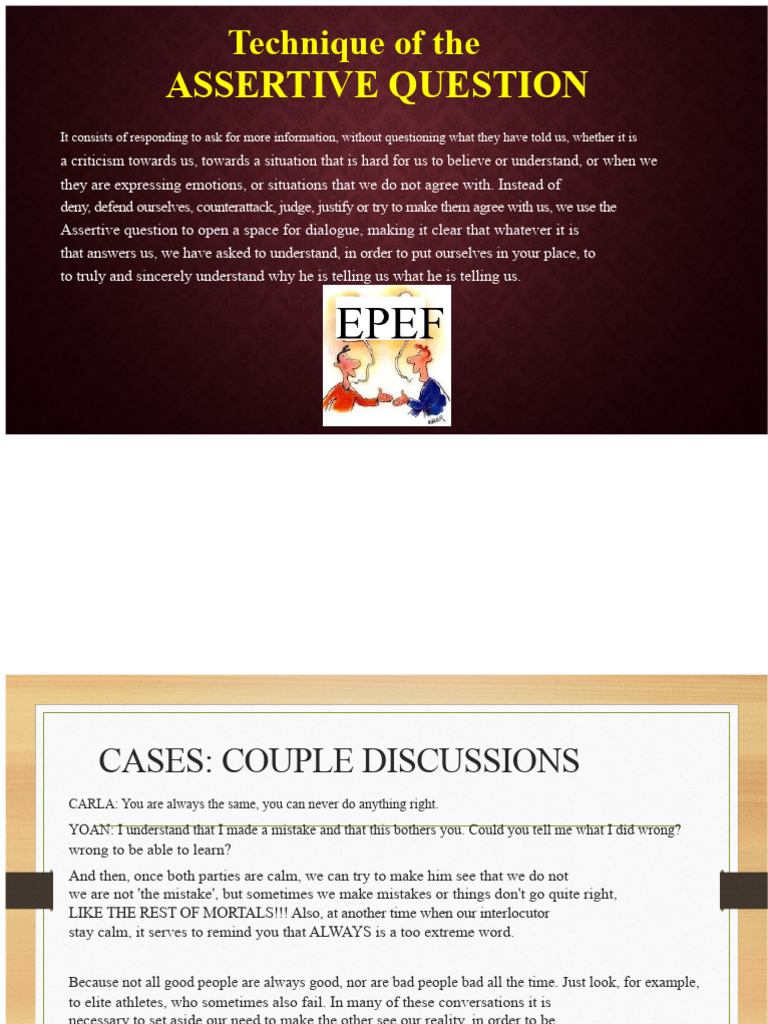 Mastering Assertive Questioning Techniques | PDF | Psychological Concepts